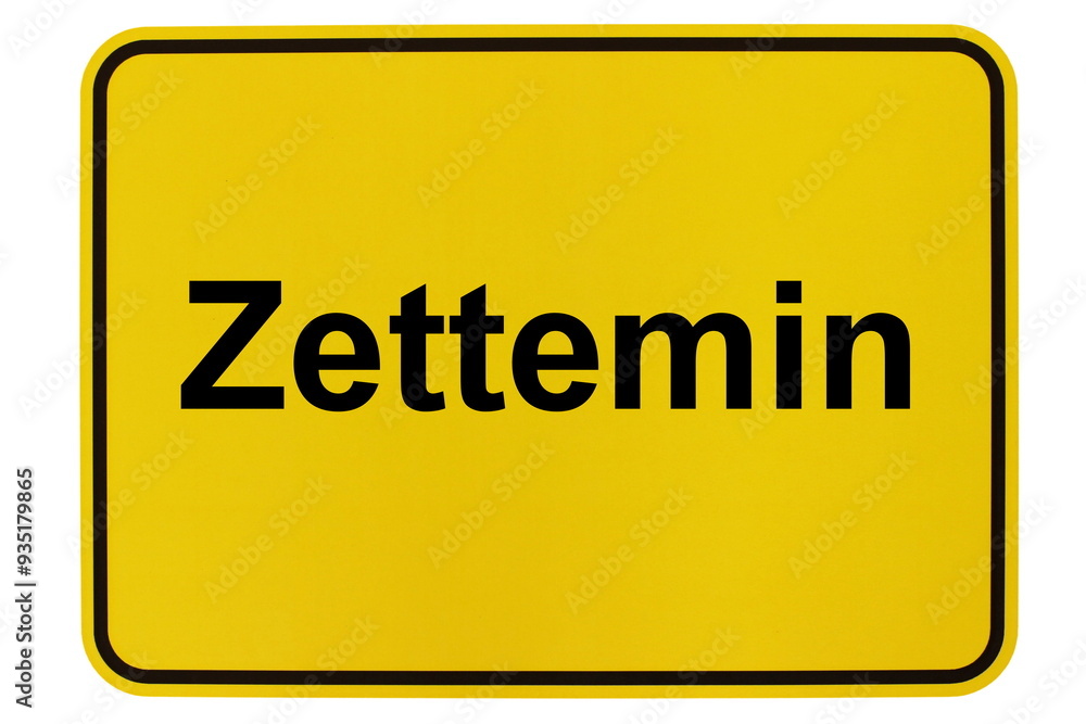 Illustration eines Ortsausgangsschildes der Gemeinde Zettemin in Mecklenburg-Vorpommern Illustration eines Ortsausgangsschildes der Gemeinde Zettemin in Mecklenburg-Vorpommern