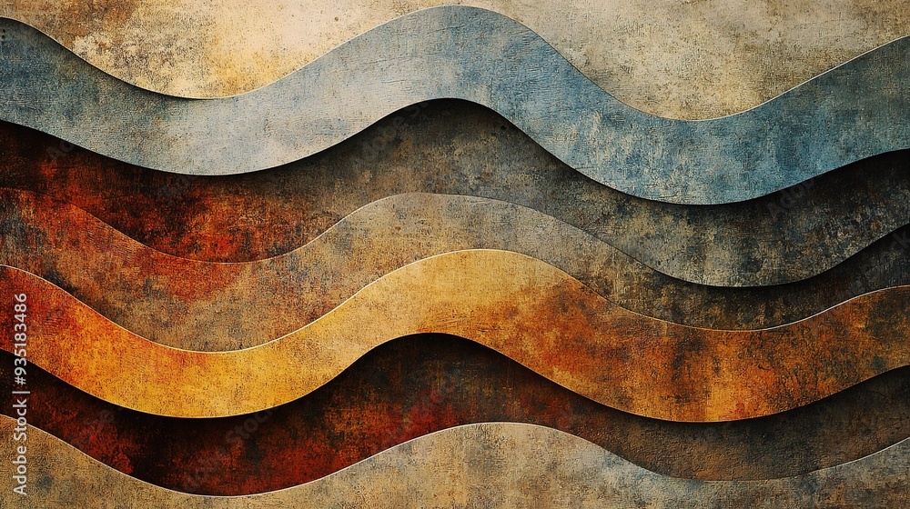 Rustic Waves: Abstract grunge texture with flowing lines in earthy tones, evoking a sense of history and natural movement. Rustic Waves: Abstract grunge texture with flowing lines in earthy tones, evoking a sense of history and natural movement.