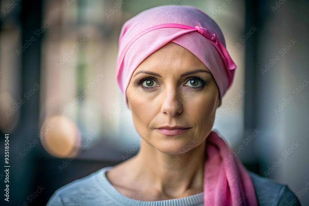 Portrait of a Woman with Pink Headscarf Portrait of a Woman with Pink Headscarf