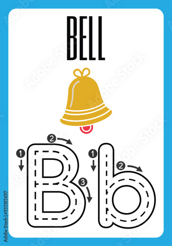 English alphabet tracing practice worksheets, educational letters a-b dot tracing pattern For children in kindergarten