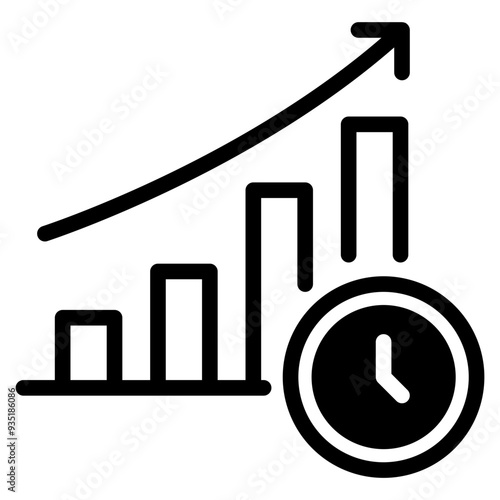 Profit growing icon