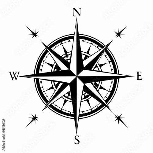 Compass Clipart, Compass SVG Cut Files For Cricut, Compass Rose Svg File, Nautical Compass Svg