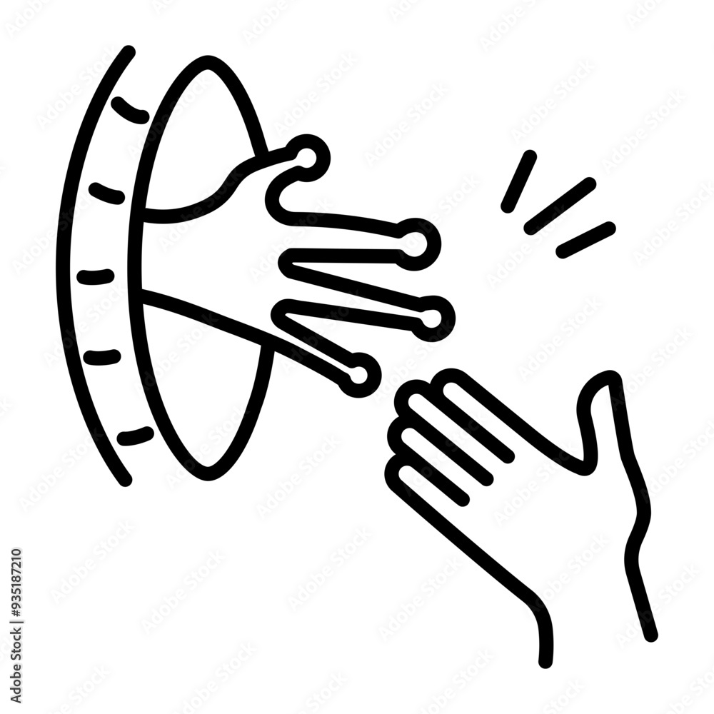 Alien portal icon in linear style Alien portal icon in linear style