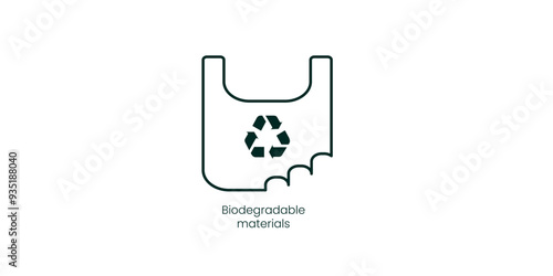Biodegradable Materials Vector illustration Icon