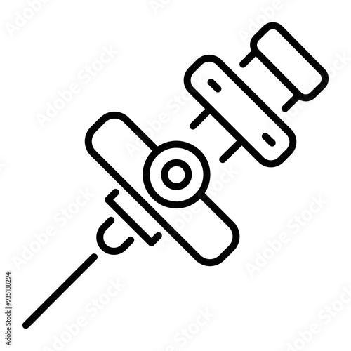 An outline style icon of cannula 