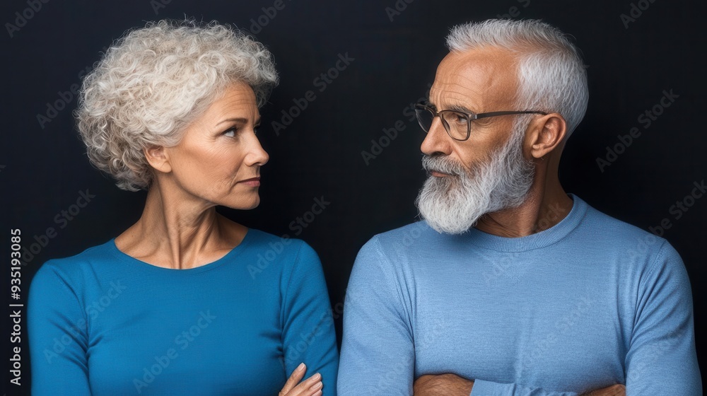 Retired couple discussing finances at home highlighting the importance of financial planning in retirement Retired couple discussing finances at home highlighting the importance of financial planning in retirement