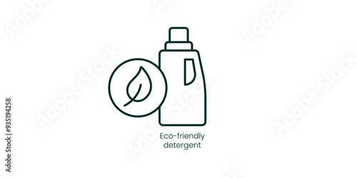 Eco-Friendly Detergent Vector Icon for Natural Cleaning Products
