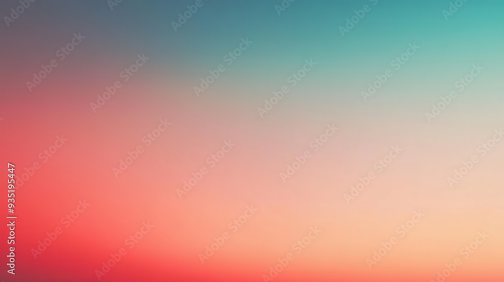 Naklejka premium A soft gradient blending warm and cool tones, creating a serene atmosphere.