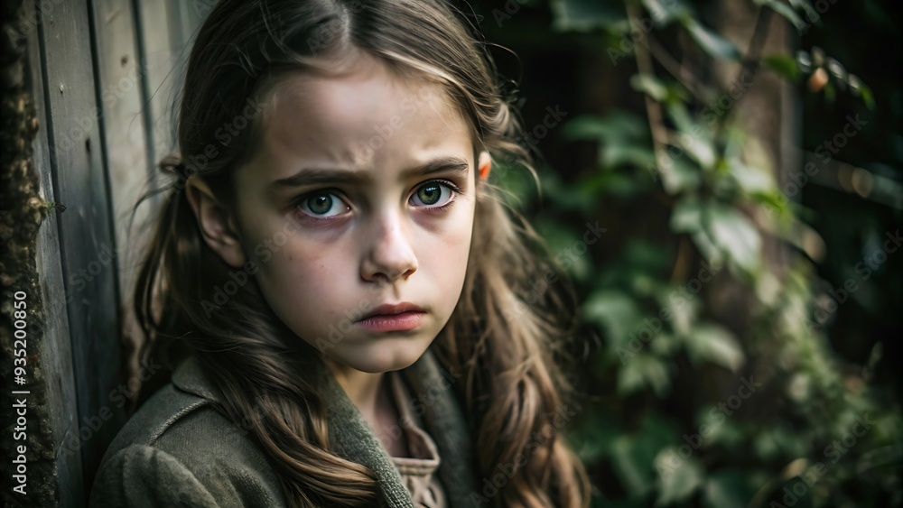 Young Girl with Sad Eyes. Young Girl with Sad Eyes.