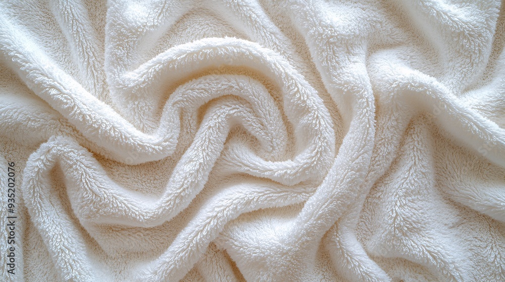 A texture of a white towel suitable for backgrounds. This fabric or textile is made of cotton fiber material A texture of a white towel suitable for backgrounds. This fabric or textile is made of cotton fiber material