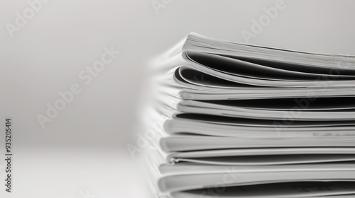 Magazine in white background