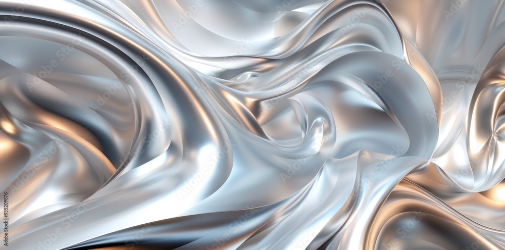 Abstract Silver and Gold Swirls Abstract Silver and Gold Swirls