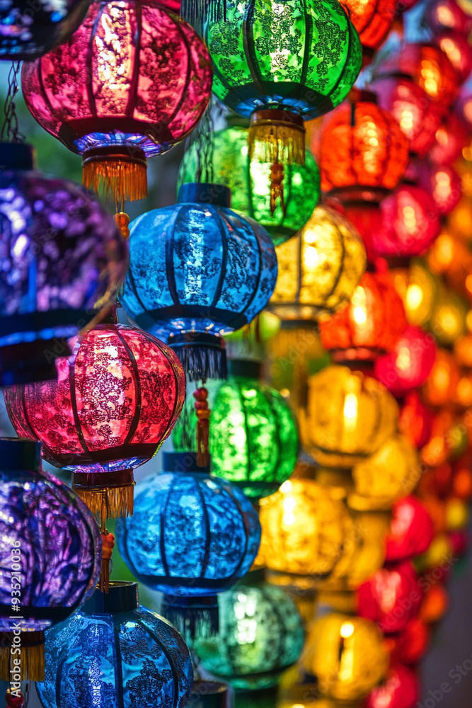 Colorful traditional Chinese lanterns Colorful traditional Chinese lanterns