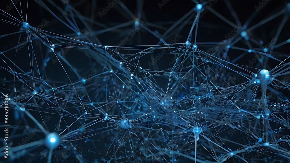 Digital data nodes abstract background illustrations wallpaper, blue themed lines of data transfer routes Digital data nodes abstract background illustrations wallpaper, blue themed lines of data transfer routes