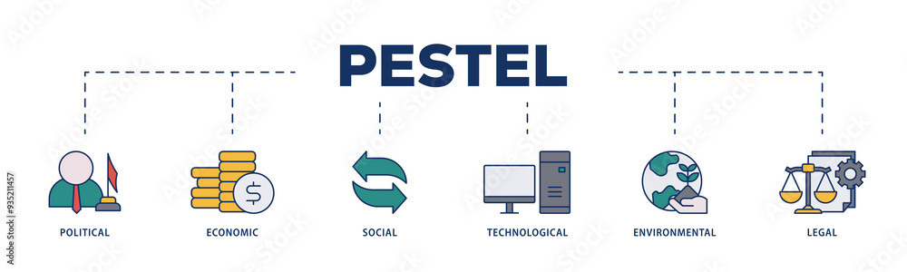 Pestel icons process structure web banner illustration of governance, finance, network, automation, ecology, law statement icon png transparent background. Pestel icons process structure web banner illustration of governance, finance, network, automation, ecology, law statement icon png transparent background.