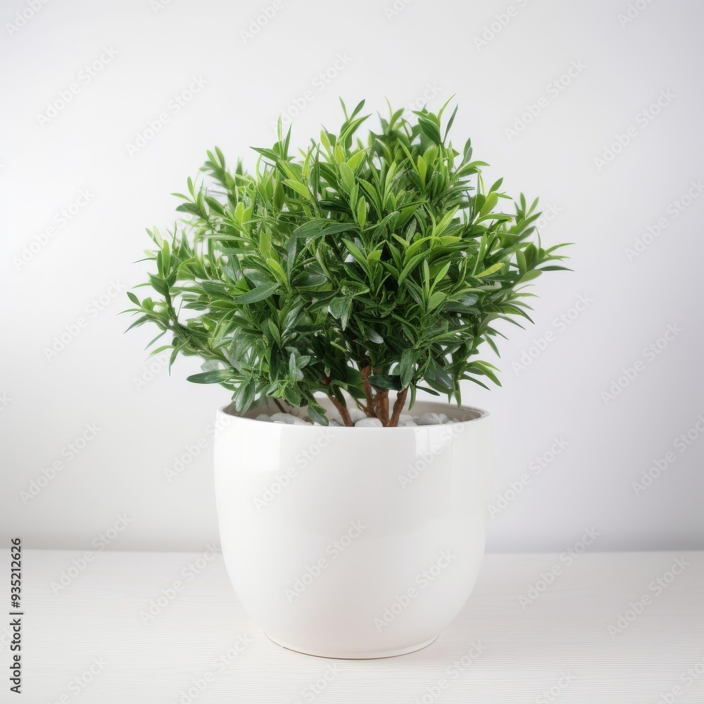 Elegant Potted Indoor Plant with Glossy Green Leaves in White Ceramic Planter - Perfect for Home Décor and Office Spaces Elegant Potted Indoor Plant with Glossy Green Leaves in White Ceramic Planter - Perfect for Home Décor and Office Spaces