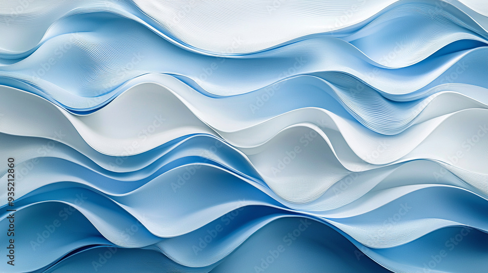 Abstract Wave Pattern in Blue and White blue Abstract Wave Pattern in Blue and White blue