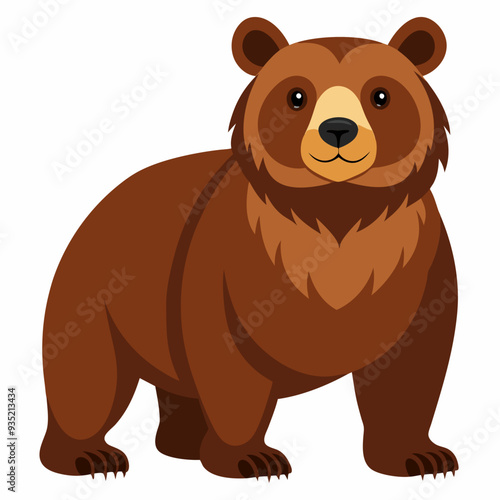 Bear Cartoon Vector Silhouette