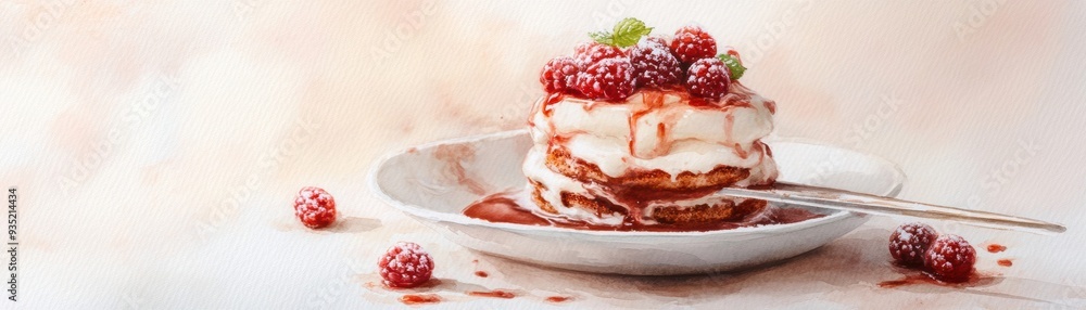 A charming watercolor painting of a layered chocolate fondue dessert, showcasing delicate hues and fluid brushstrokes. A charming watercolor painting of a layered chocolate fondue dessert, showcasing delicate hues and fluid brushstrokes.