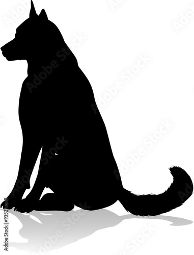A detailed animal silhouett...