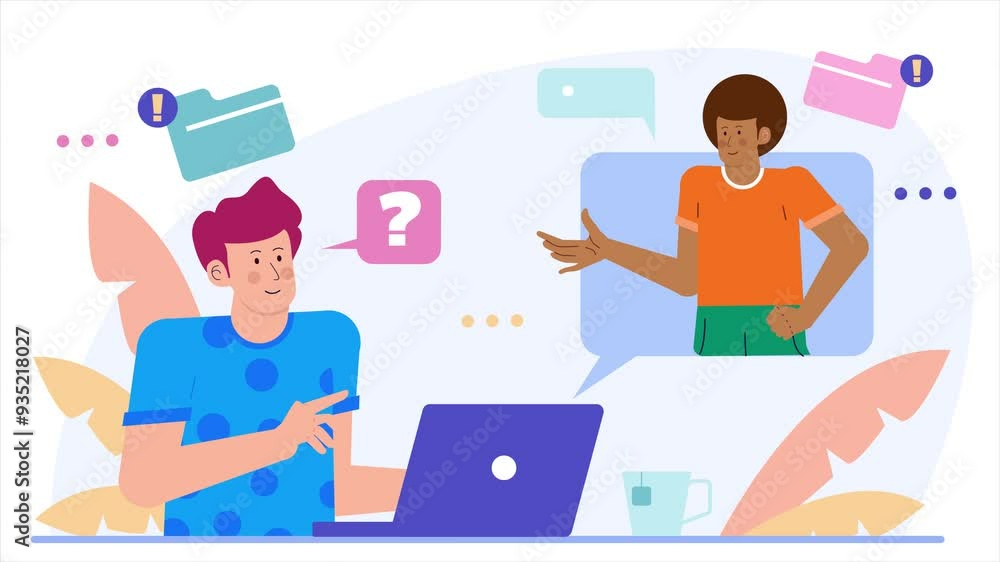 people in collaboration and problem-solving in a modern digital environment illustration business animated video people in collaboration and problem-solving in a modern digital environment illustration business animated video