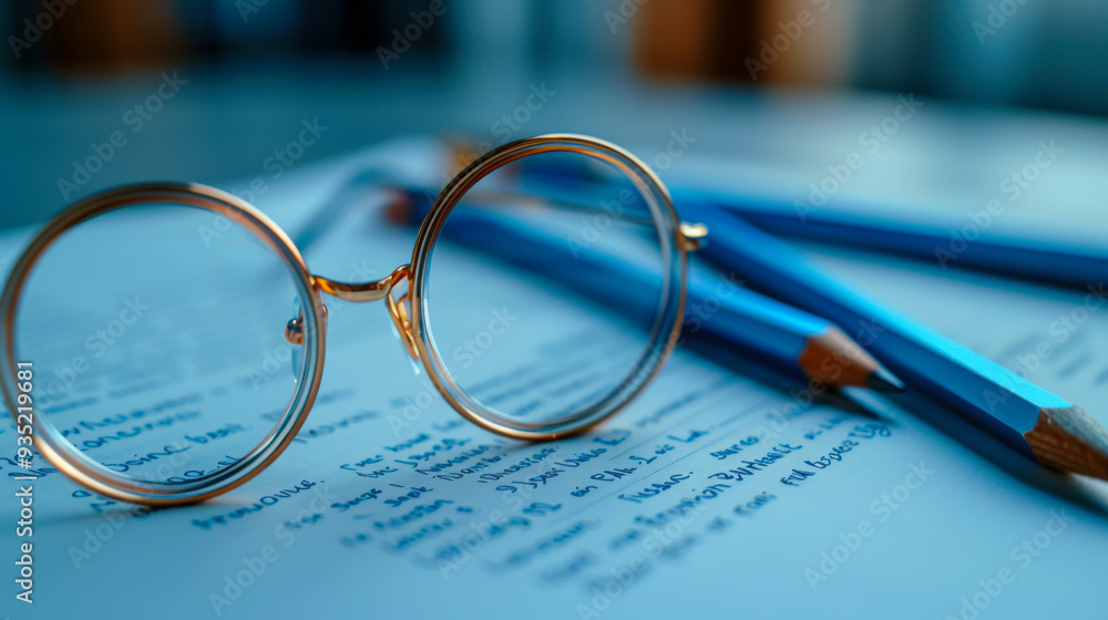 Background with white paper, pencils and eraser. Workplace for the painter. Background to display the logo and lettering Background with white paper, pencils and eraser. Workplace for the painter. Background to display the logo and lettering