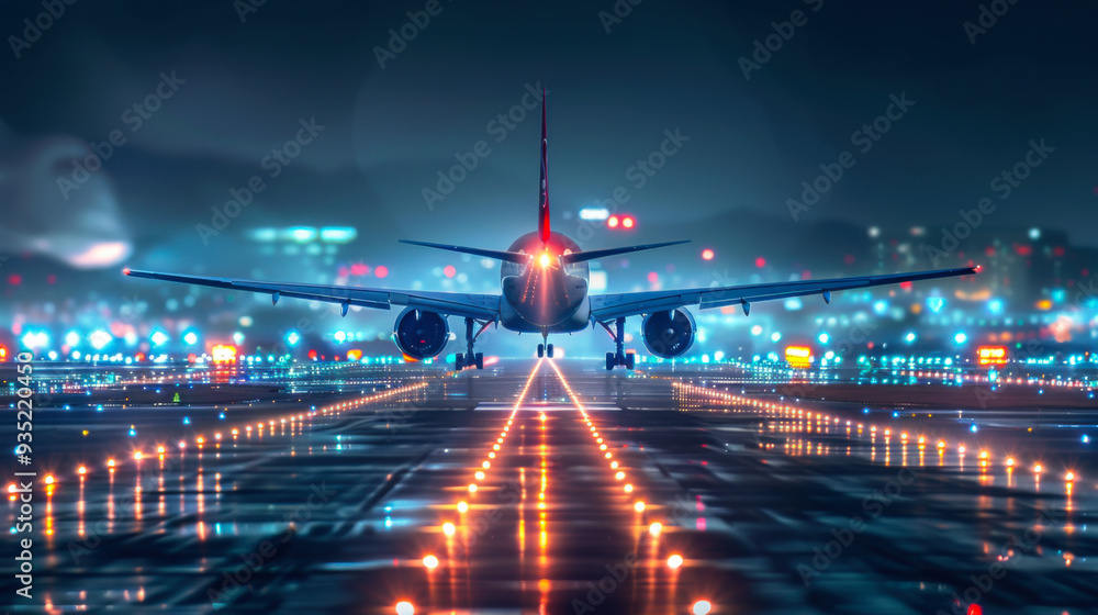 Fototapeta premium a plane is about to take off