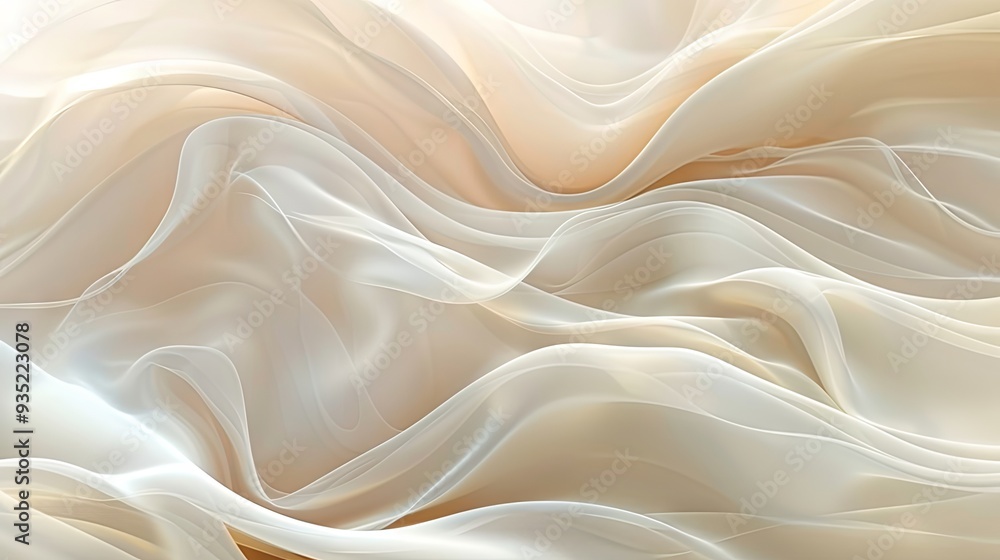 Soft, neutral-toned abstract waves with ample space for text Soft, neutral-toned abstract waves with ample space for text