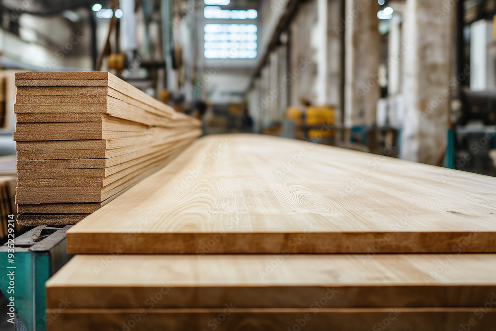 wooden sheet in an industrial wood factory for environmental friendly construction works wooden sheet in an industrial wood factory for environmental friendly construction works