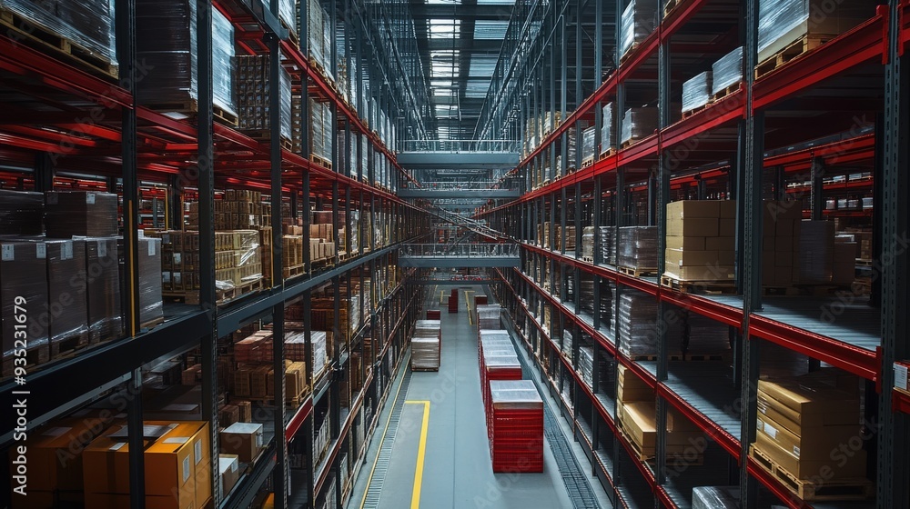 Discover the inner workings of a modern warehouse with organized storage systems, advanced inventory management, Discover the inner workings of a modern warehouse with organized storage systems, advanced inventory management,