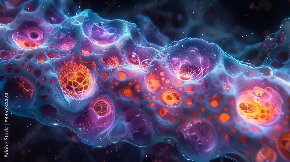 A fluorescent confocal microscopy image showcasing the distribution of podocyte foot processes within the glomerular filtration barrier, highlighting A fluorescent confocal microscopy image showcasing the distribution of podocyte foot processes within the glomerular filtration barrier, highlighting