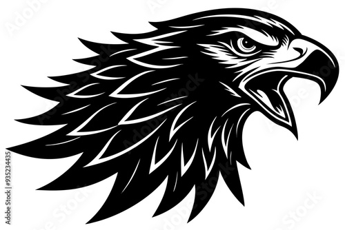 An eagle vector silhouette illustration