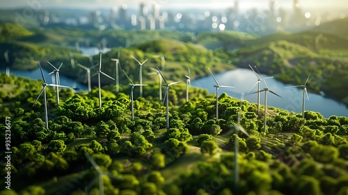 Obraz na płótnie Green energy global impact consider the effects of switching to green energy on a global scale w salonie