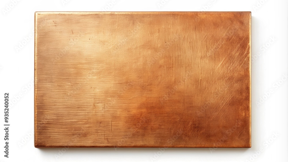 Scratched copper or brass tile isolated on white background, copper, brass, tile, scratched, isolated, metal, texture Scratched copper or brass tile isolated on white background, copper, brass, tile, scratched, isolated, metal, texture