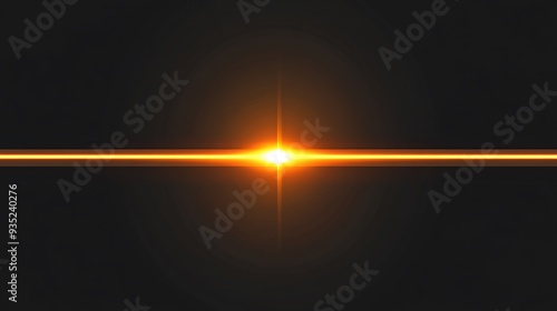 A bright orange light streaks across a dark background photo