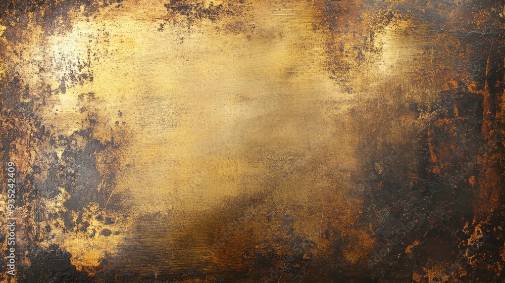 Obraz premium A textured abstract background featuring gold and dark tones, suitable for design use.