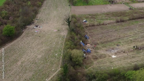Migrants in wild camp