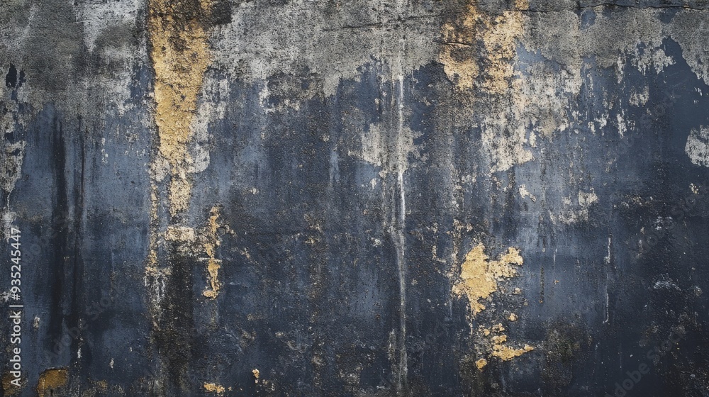 Abstract Art Texture of Weathered Blue and Yellow Concrete Wall Abstract Art Texture of Weathered Blue and Yellow Concrete Wall