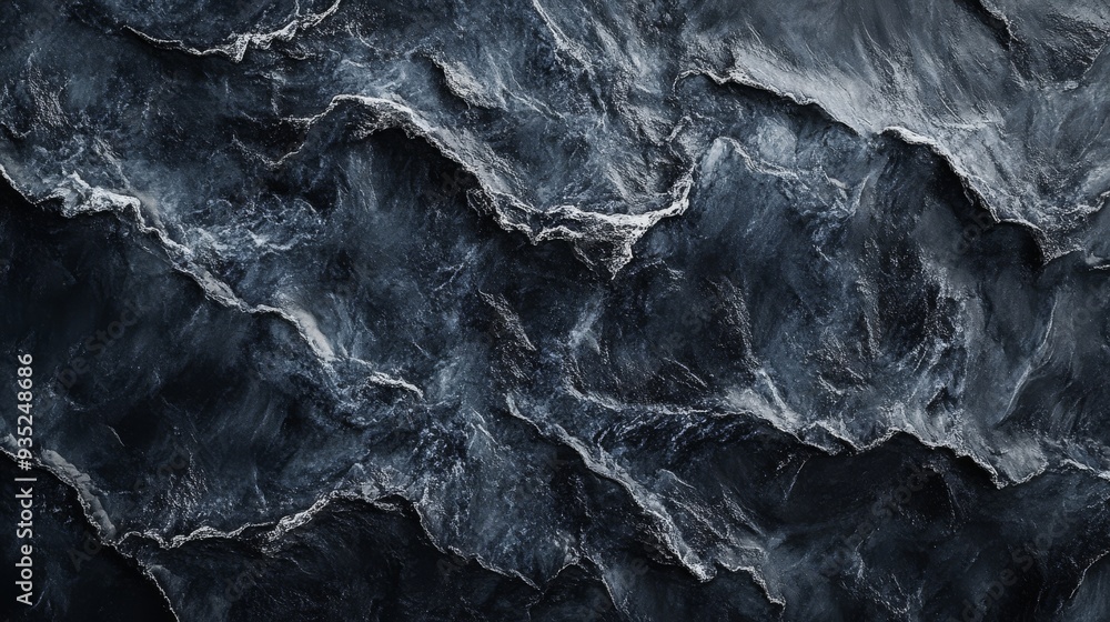 Abstract Waves Texture with Dark Sea Tones and Striking White Highlights Abstract Waves Texture with Dark Sea Tones and Striking White Highlights