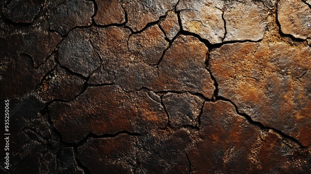 Cracked Earth Texture in a Desert Landscape Showing the Effects of Drought and Heat Cracked Earth Texture in a Desert Landscape Showing the Effects of Drought and Heat