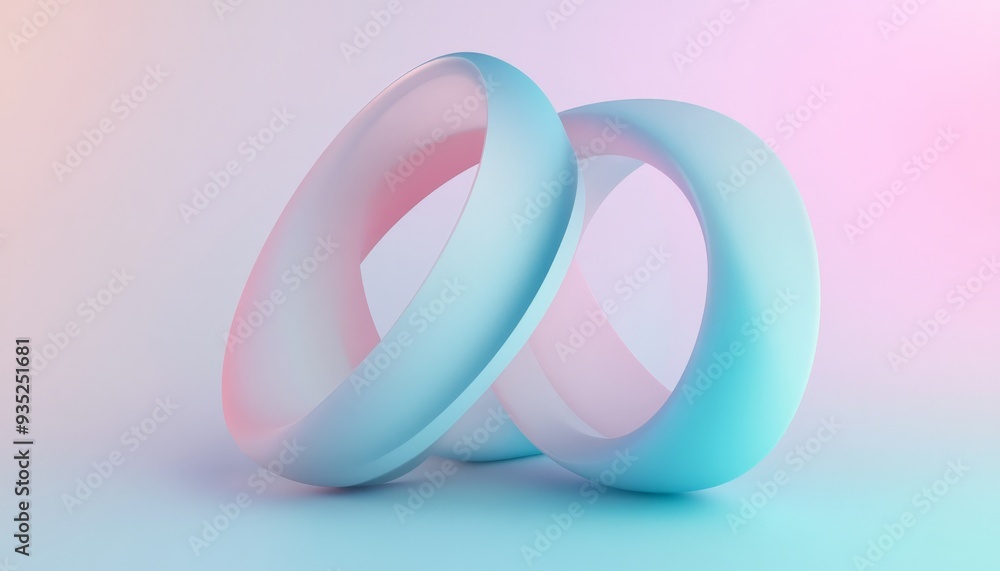Abstract Rings with Pastel Background. Abstract Rings with Pastel Background.