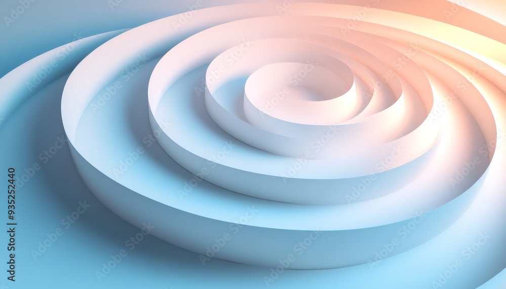 Abstract Spiral Artwork: Soft Pastel Hues. Abstract Spiral Artwork: Soft Pastel Hues.