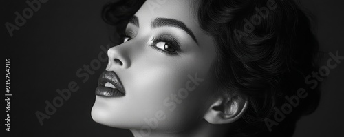 Monochrome portrait of enduring classic beauty.