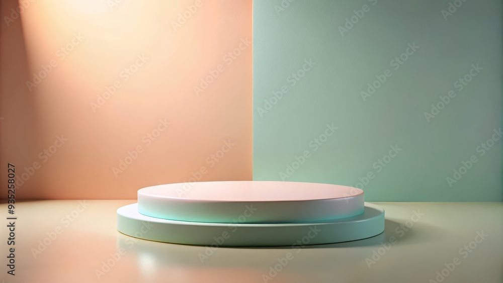 Minimalist Product Display with Pastel Background Minimalist Product Display with Pastel Background