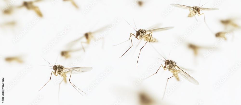 A Swarm of Mosquitoes in Flight A Swarm of Mosquitoes in Flight