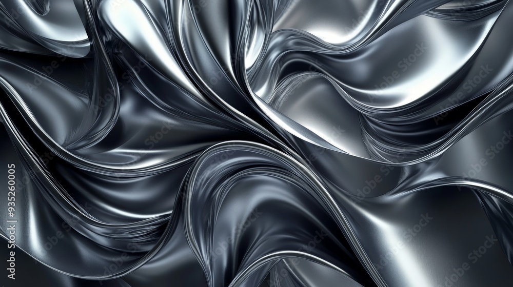 Abstract Silver Swirls. Abstract Silver Swirls.