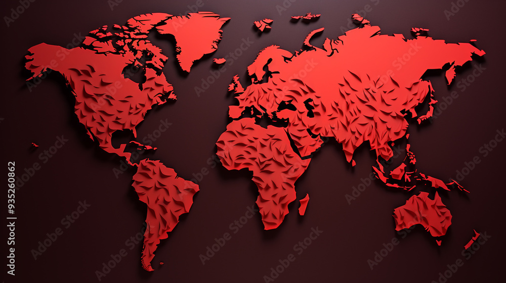 paper crafting style world map paper crafting style world map