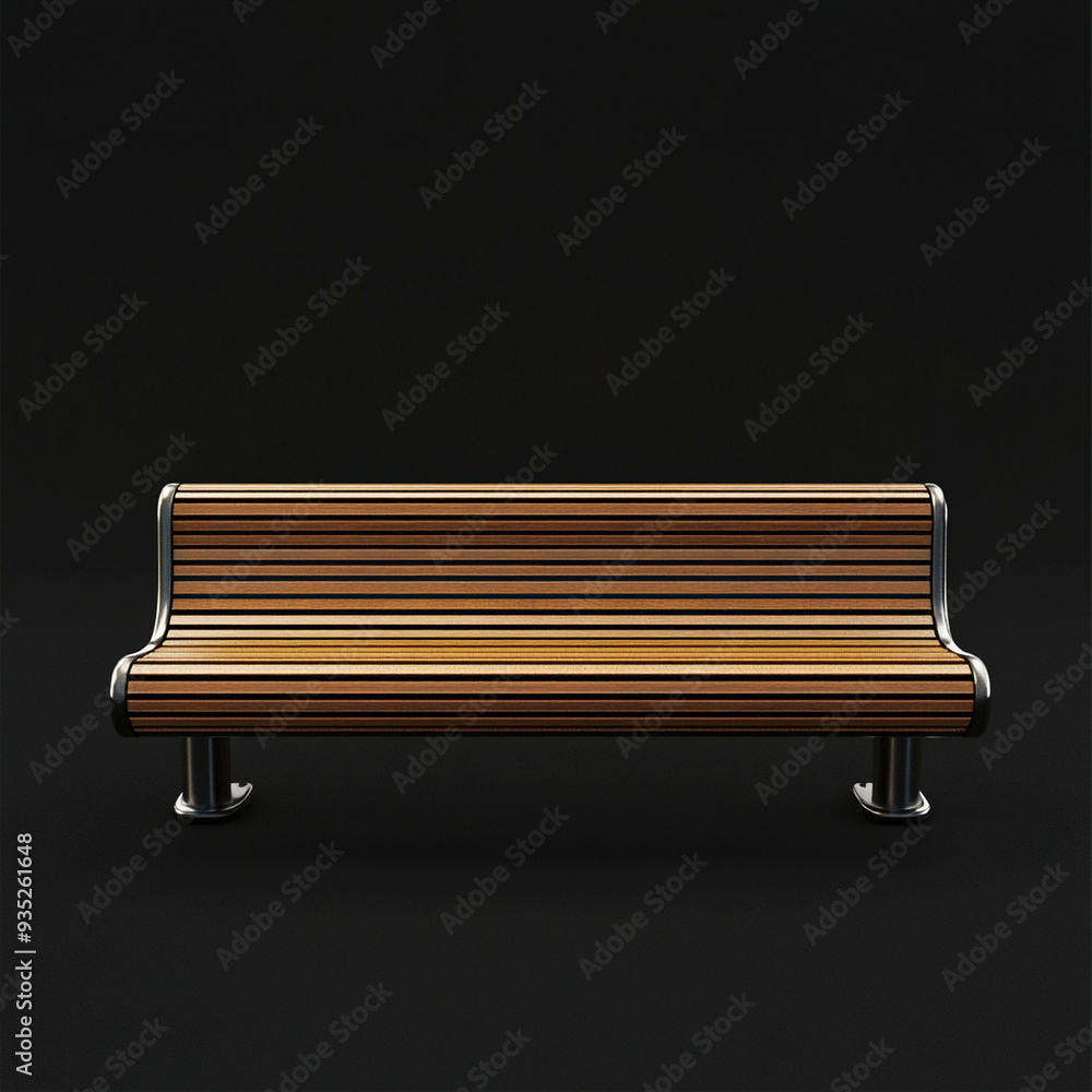 3D Bench Icon: Outdoor Seating and Park Furniture Illustration Logo 3D Bench Icon: Outdoor Seating and Park Furniture Illustration Logo