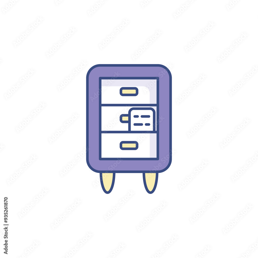 Free Drawer icon design with white background stock illustration Free Drawer icon design with white background stock illustration