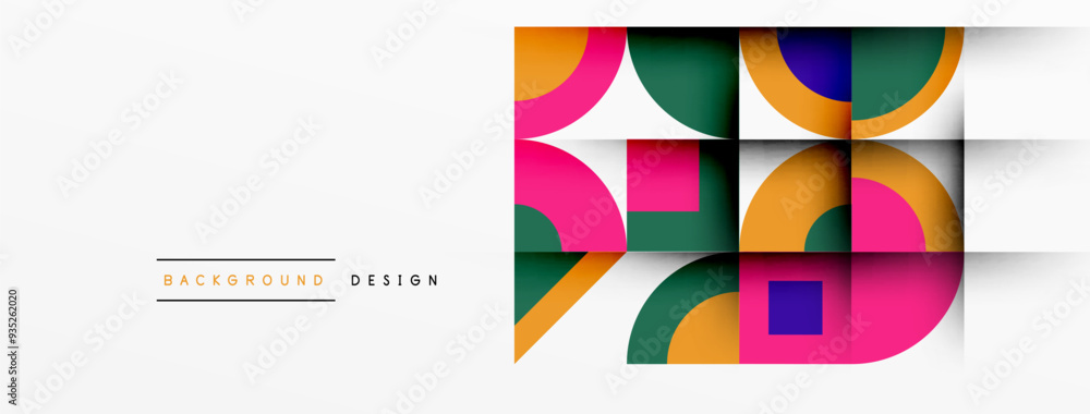 Geometric design abstract background - circles squares Geometric design abstract background - circles squares